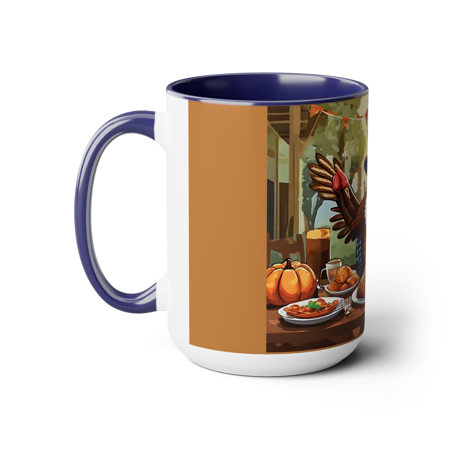 epalaces Blue Two-Tone Coffee Mugs, 15oz - ePalaceS