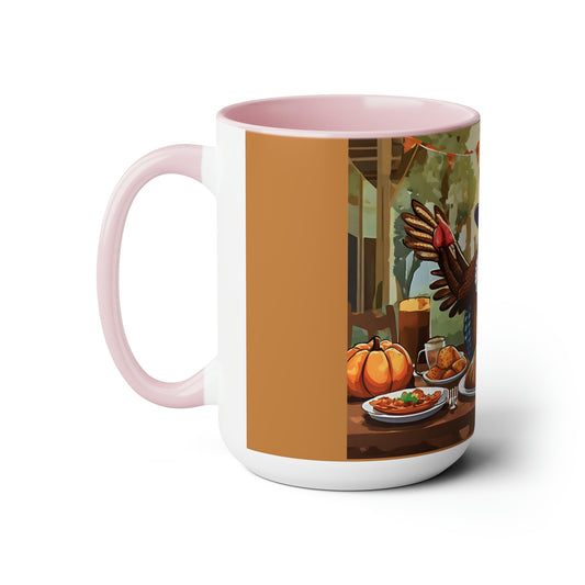 epalaces Pink Two-Tone Coffee Mugs, 15oz - ePalaceS