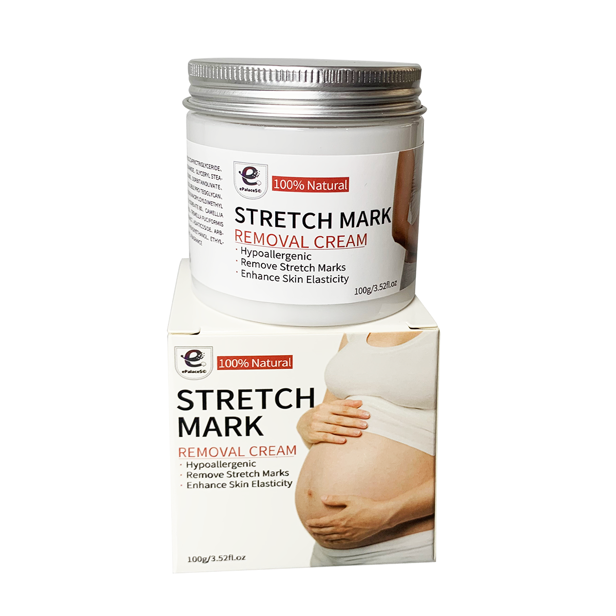 100% Natural Stretch Marks Removal Cream  Hypoallergenic Treatment  Marks Enhance Skin Elasticity - ePalaceS