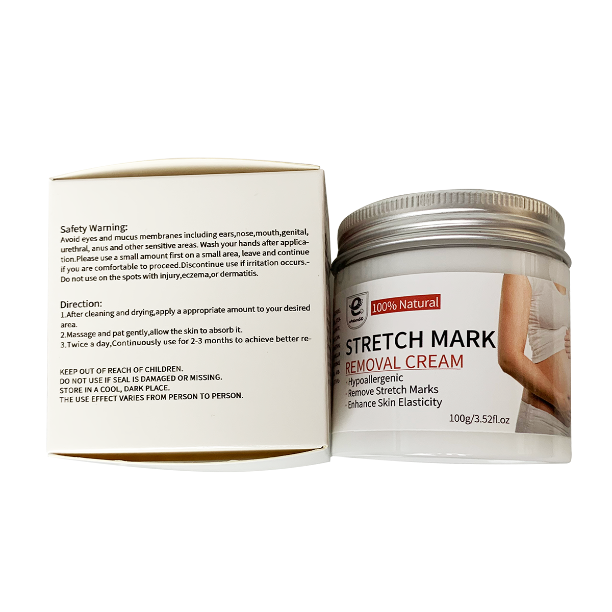 100% Natural Stretch Marks Removal Cream  Hypoallergenic Treatment  Marks Enhance Skin Elasticity - ePalaceS