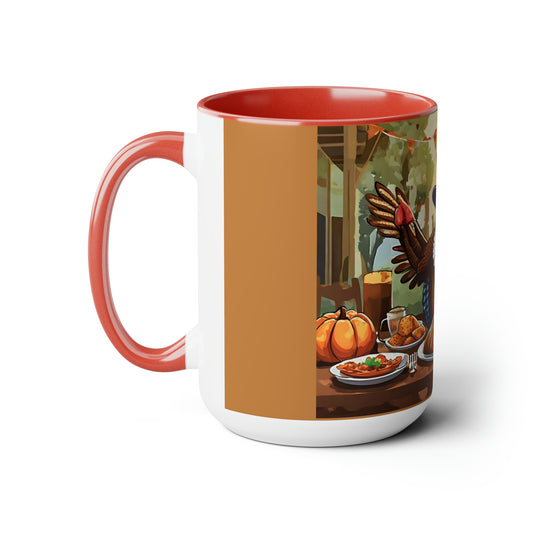 epalaces Red Two-Tone Coffee Mugs, 15oz - ePalaceS