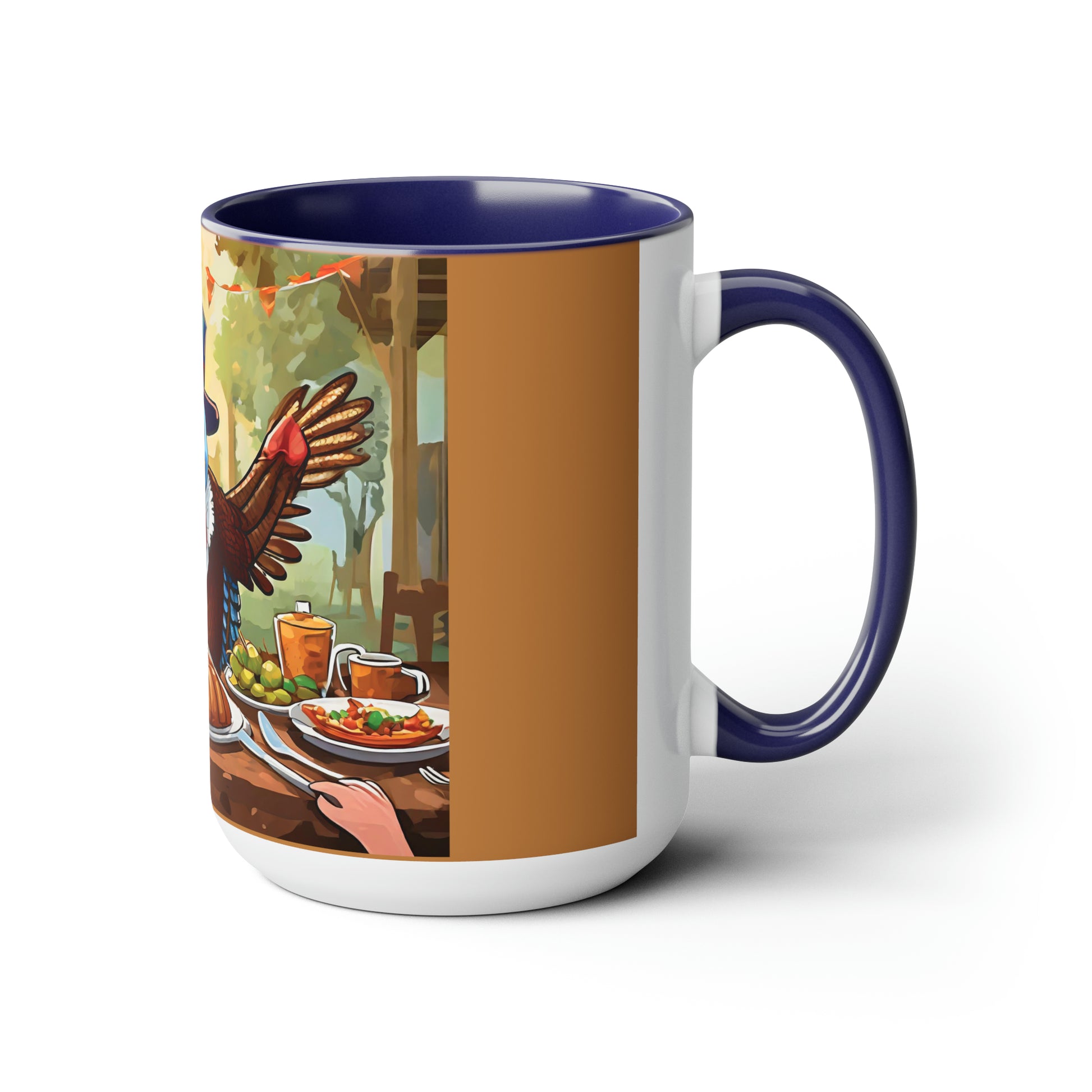 epalaces Blue Two-Tone Coffee Mugs, 15oz - ePalaceS