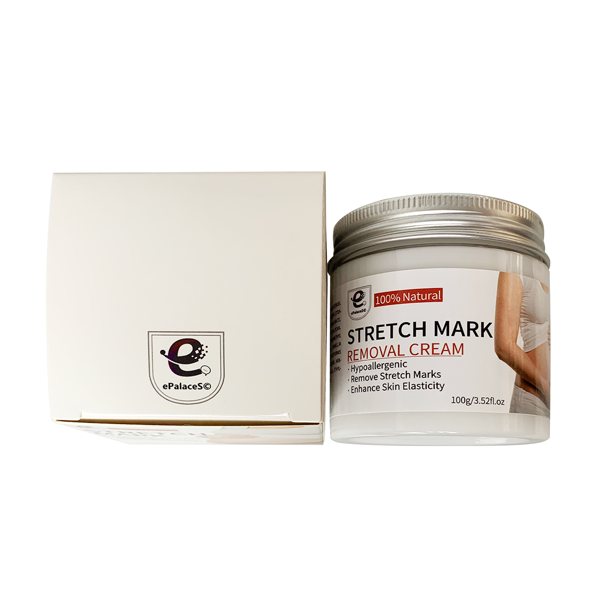 100% Natural Stretch Marks Removal Cream  Hypoallergenic Treatment  Marks Enhance Skin Elasticity - ePalaceS